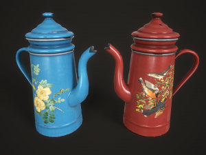 Enamel tableware set Modello 3D