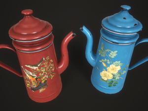 Enamel tableware set Modello 3D