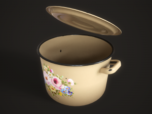 Enamel tableware set Modello 3D