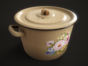 Enamel tableware set Modello 3D