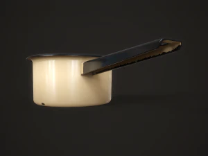 Enamel tableware set 3D Model