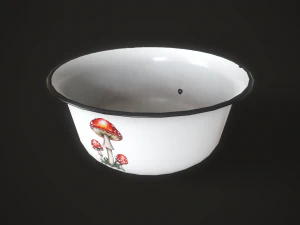 Enamel tableware set 3D Model