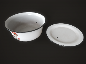 Enamel tableware set Modello 3D