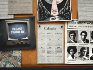 Office pinboard Model 3D