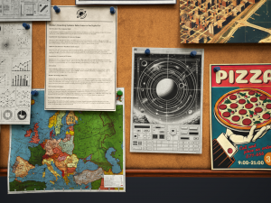 Office pinboard Model 3D