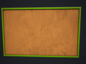Office pinboard Model 3D