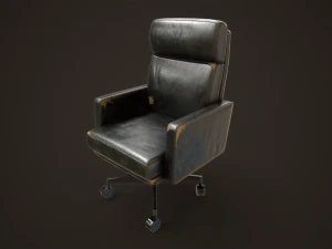 Poltrona da ufficio in pelle Modello 3D
