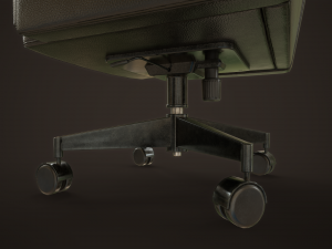 Leather Office Armchair 3D Model