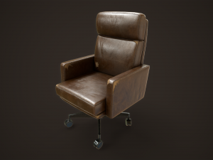 Leather Office Armchair 3D Model