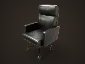 Leather Office Armchair 3D Model