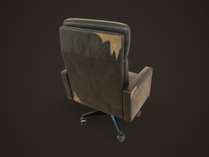 Leather Office Armchair 3D Model