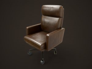Leather Office Armchair 3D Model