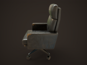 Leather Office Armchair 3D Model