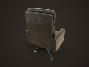 Leather Office Armchair 3D Model