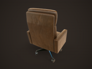 Leather Office Armchair 3D Model