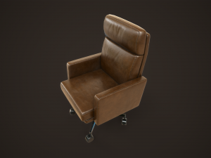 Leather Office Armchair 3D Model