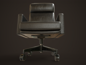 Leather Office Armchair 3D Model