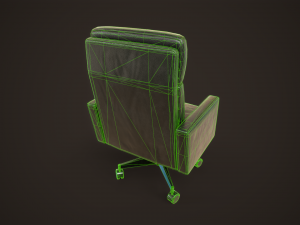 Leather Office Armchair 3D Model