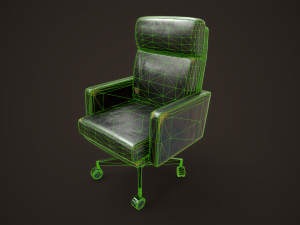Leather Office Armchair 3D Model