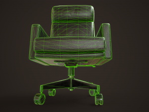 Leather Office Armchair 3D Model