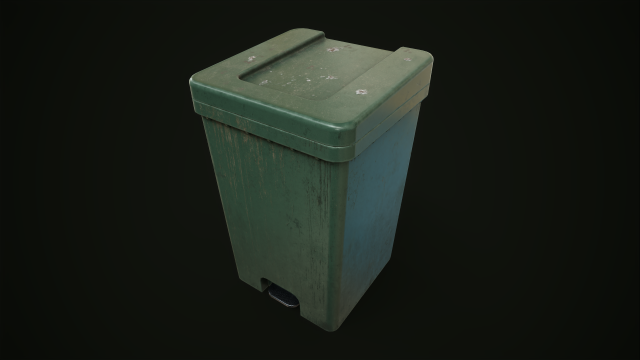 Dirty trash can Modelo 3D .c4d .max .obj .3ds .fbx .stl .blend 