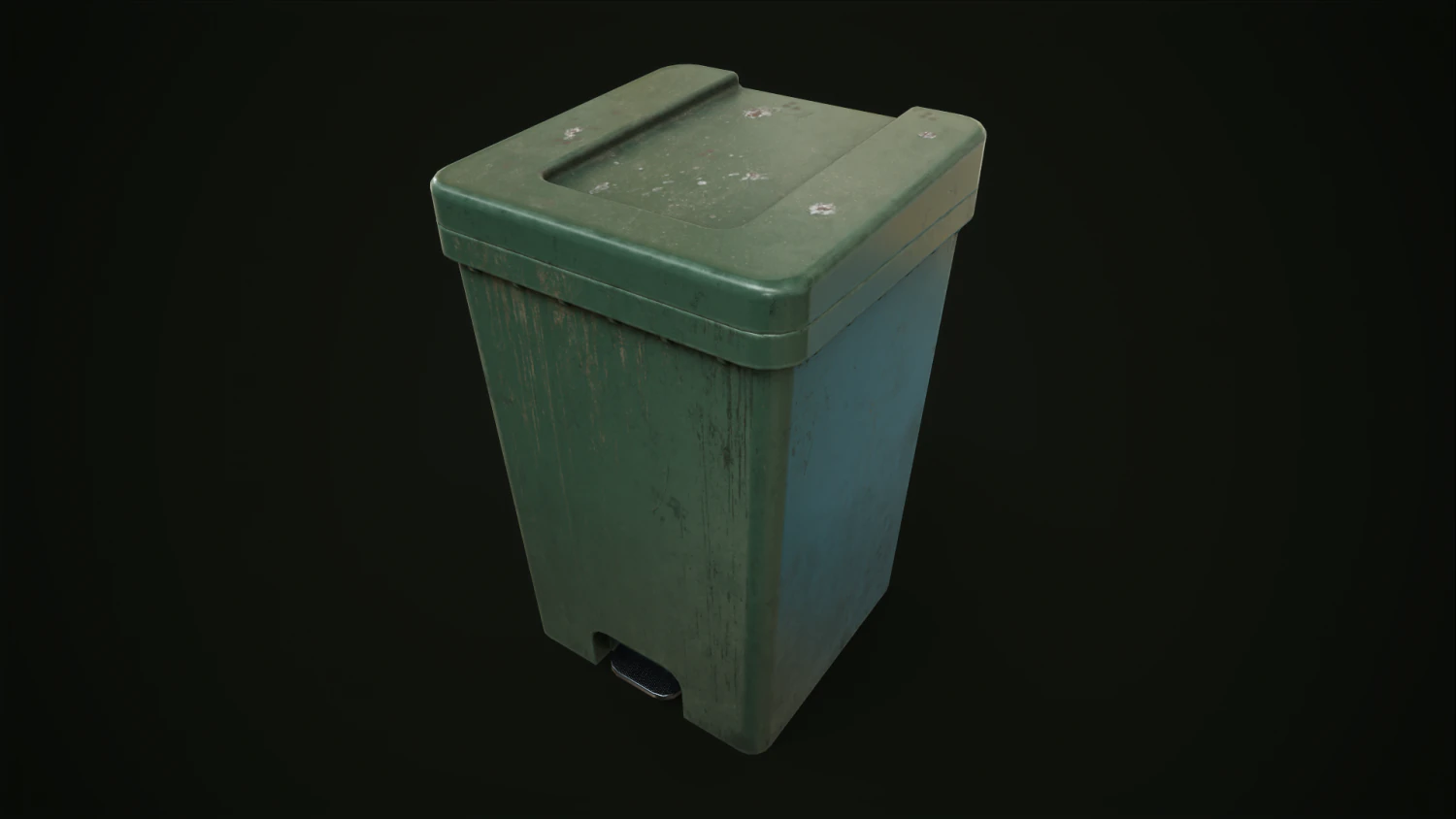 Dirty trash can 3D Model .c4d .max .obj .3ds .fbx .stl .blend 