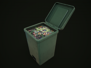 Dirty trash can Modelo 3D