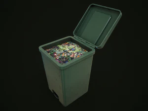 Dirty trash can 3D Model