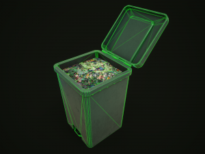Dirty trash can Modelo 3D