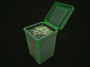 Dirty trash can 3D Model