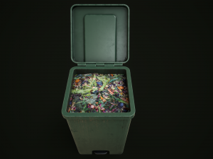 Dirty trash can Modelo 3D