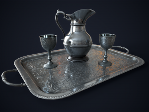 Vintage metal utensils 3D Model