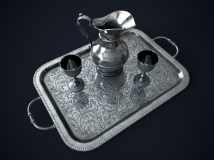 Vintage metal utensils Modello 3D