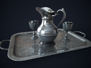 Vintage metal utensils Modello 3D
