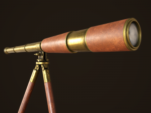 Vintage telescope 3Dモデル