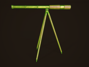 Vintage telescope Model 3D