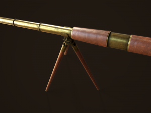 Vintage telescope Model 3D