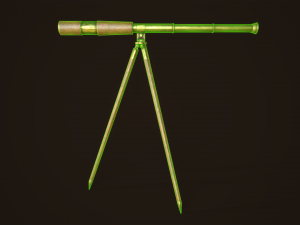 Vintage telescope Model 3D