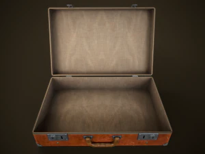 Vintage travel suitcase 3D Model