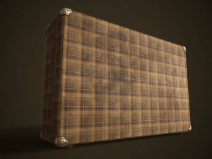 Vintage travel suitcase 3D Model