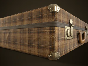 Vintage travel suitcase 3D Model
