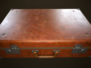 Vintage travel suitcase 3D Model
