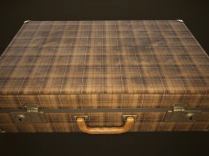 Vintage travel suitcase 3D Model