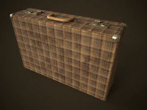 Vintage travel suitcase 3D Model