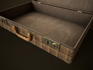 Vintage travel suitcase 3D Model