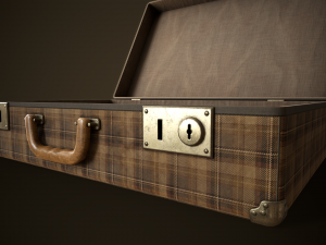 Vintage travel suitcase Modelo 3D