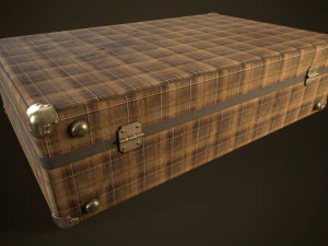Vintage travel suitcase 3D Model