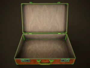 Vintage travel suitcase 3D Model