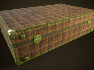 Vintage travel suitcase 3D Model