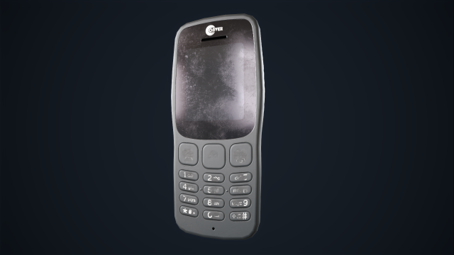 Old Mobile phone 3D Модель .c4d .max .obj .3ds .fbx .stl .blend 